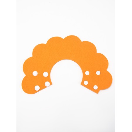 Veterinary collar made of felt "chamomile", size m, orange-1