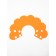 Veterinary collar made of felt "chamomile", size m, orange