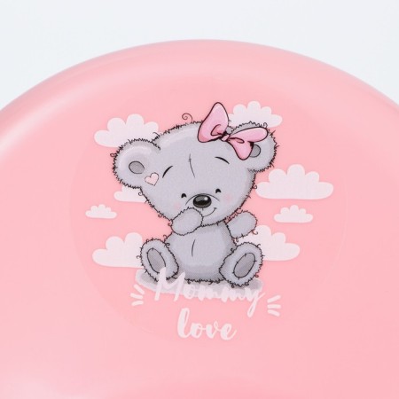 Children's pot with MomMy Love lid, pale pink color-5