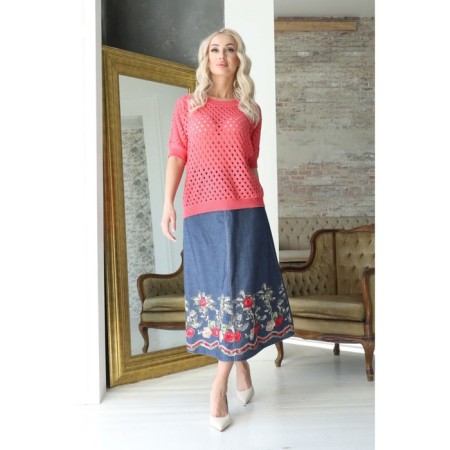 Women's skirt, size 42, blue color