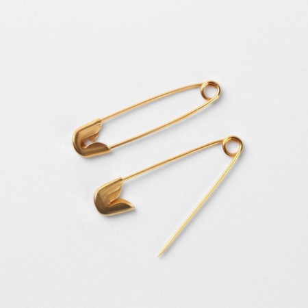 English pins, 22 mm, 80 pcs, gold color-2