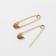 English pins, 22 mm, 80 pcs, gold color