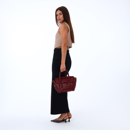 Women's bag with lightning, burgundy color-10