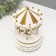 Souvenir Plastic Mechanical "Carousel - Horses" White 10.5x10.5x17.5 cm