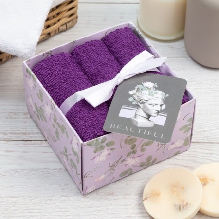 Set of terry napkins Ethel Beautiful 30x30sm-3pcs, cotton, 340 g/m2