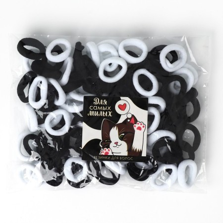Hair gum "for the sweetest" set, diameter 2 cm, 100 pcs-2