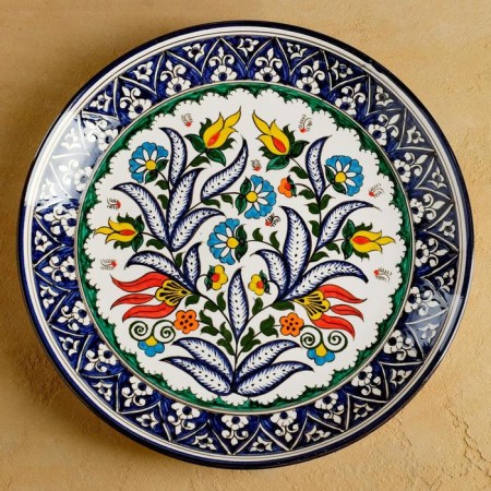 Largan Rishtan ceramics "Flowers", 32 cm, blue-1