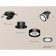 A set of built -in rotary lamp with acrylic Ambrella Light, Techno, XM8102522, Black Black Sand Color