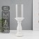 Ceramics candlestick, glass for 1 candle "Master" d = 8 cm white 9.5x9.5x32 cm