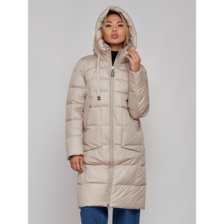 Coat insulated winter female, size 44, color light green-19