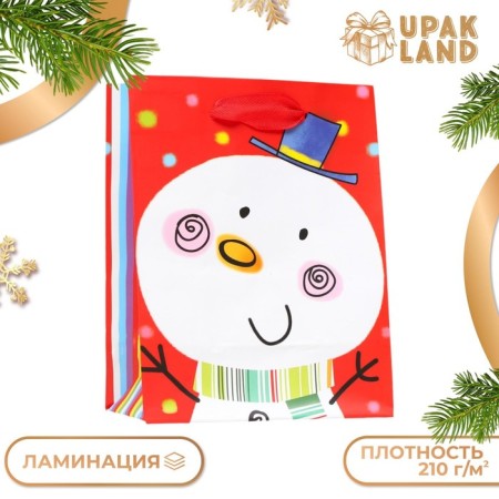 Laminated "snowman" 11.5 x 14.5 x 6 cm-2