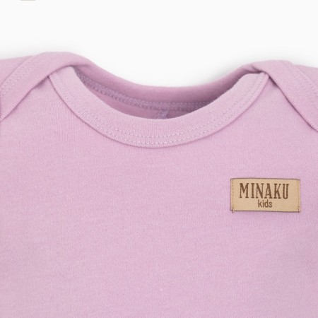 Kit for children (body, shorts) minku, lilac color, height 68-74 cm-3