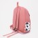 School backpack from textiles, external pocket, peach color