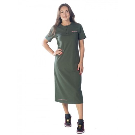 Women's dress W.W.F.H., size 44, Khaki color