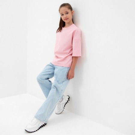 T -shirt Children's Minaku: Basic Line Kids color dusty rose, height 152-1