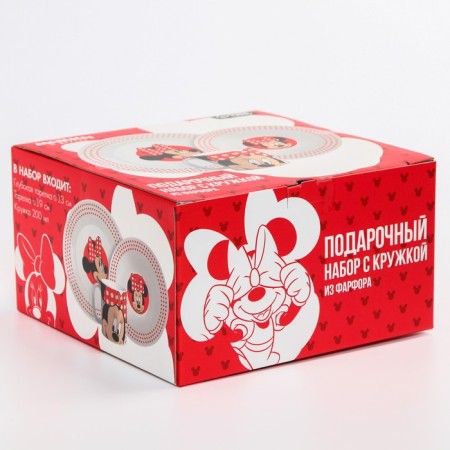 Set of dishes, 3 objects: plate Ø 16.5 cm, bowl Ø 14 cm, mug 250 ml, Minnie, Minnie Mouse-9