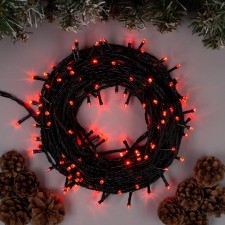 Garland “thread” 20 m, IP20, dark thread, 200 LED, red glow, 8 modes, 220 V