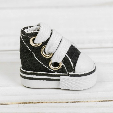 Puppet sneakers, sole length 3.8 cm, black color-1