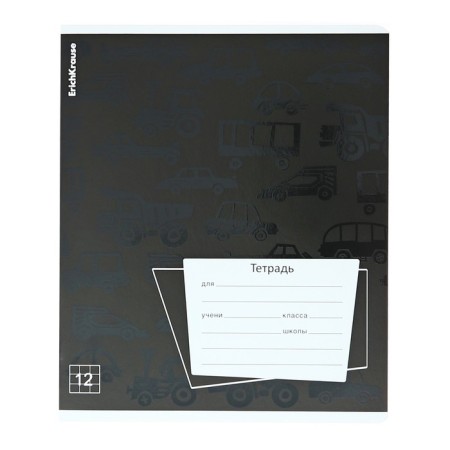 Notebook of 12 sheets in the Erichkrause "Black Pattern", selective UV-lace-8