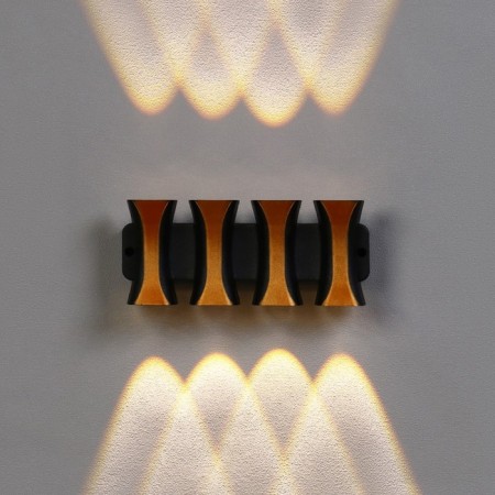 Facade lamp "Elegant", FSD-041, 8 W, 3000K, 4 rays, IP65, 220 V, plastic, black-2