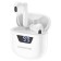 Headphones Borofone BW05 Pure, TWS, inserts, Bluetooth 5.1, 30/250 mAh, display, white