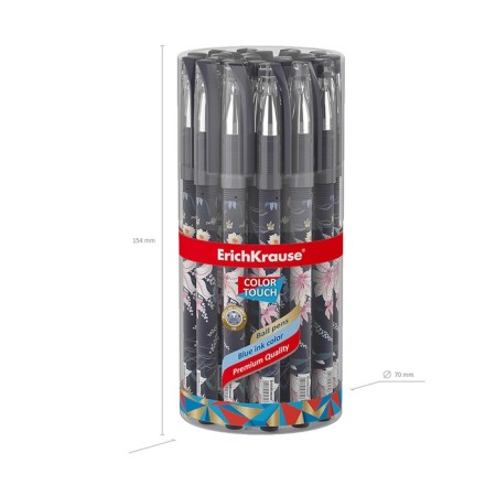 Ballic handle Erichkrause Colortouch Lily, node 0.7 mm, flu, blue ink blue-5