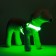 Shleka luminous size l, sling 2.5 cm, og 43-60 cm, 3 glow modes, green