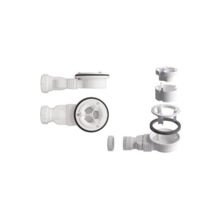 Siphon for shower pallet VST-4SQ/4SR, D = 90 mm, white-1
