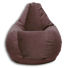 The pear-pear chair is positive Lovely, size XL, diameter 95 cm, height 125 cm, velor, brown color