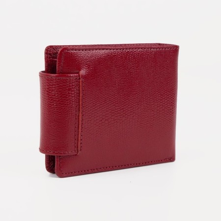 Women's wallet on magnet, red color-1
