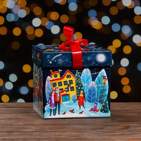 Gift box "Feast in the city", box cover is, 17.5 x 17.5 x 17 cm-3