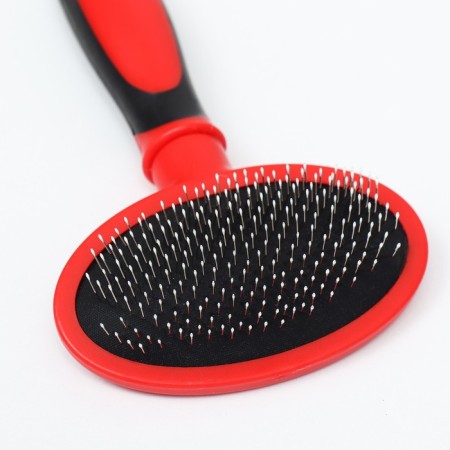 Puchoderma plastic soft with rounded teeth, medium, 9.5 x 16 cm, red-1
