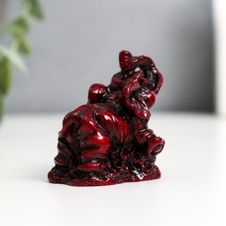 NECKE "Elephants of Happiness" dark red set 6 pieces 4.5x3x4 cm-3