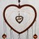 Wind Music Metal "Heart with hearts" 4 tubes 5 bells d = 17 cm length 65 cm