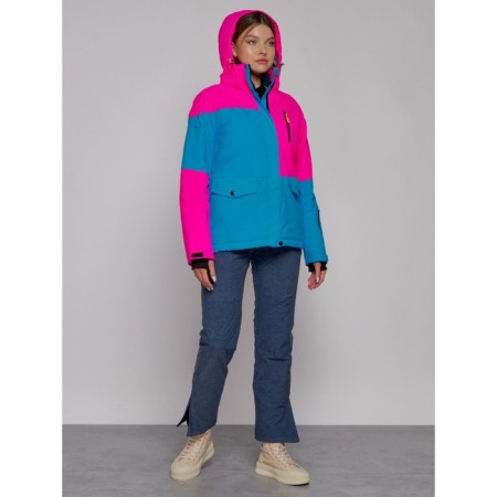 Ski jacket female winter, size 42, pink color-13