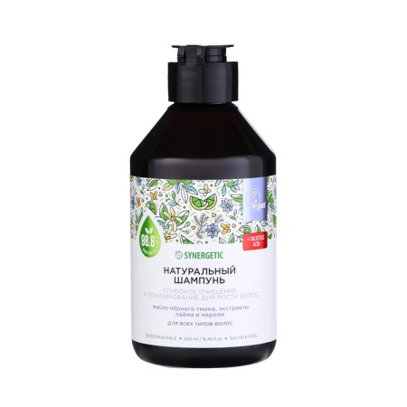 Synergetic natural shampoo deep cleansing and tonic, 250 ml