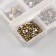 Decor for creativity Glass "Rhinestones. Gold" d = 2-4.8 mm nr 1188 pcs 6x8x1.5 cm