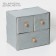 Box LADOOM "Francesca", 3 drawers, 30 × 20 × 28 cm, gray-blue color