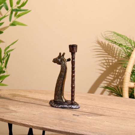 Giraphic candlestick aluminum 14.5x9.5x24 cm-4