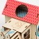 Complex-site for rodents with 2 houses and a hill, plywood, 19 x 14 cm