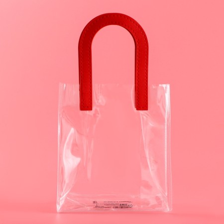 Gift package from PVC, red, 17 x 15 x 8 cm-2