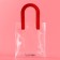 Gift package from PVC, red, 17 x 15 x 8 cm