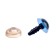 Screw eyes with plugs, translucent, set 4 pcs, color blue, size 1 pc: 1 × 1 cm