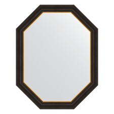 Mirror in a baguette frame, a black tree with gold 71 mm, 73x93 cm