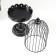 Summary Metal for 1 candle "Floor cage with hearts" black 36x15x15 cm