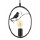 Bayerlux lamp "Bird on a branch" 1x40W E27 black 21x10x120 cm.