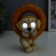 Souvenir Polystone Light "Pyosik caught on the wheel" from the solar battery 19.5x11x13.5 cm