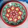 Plate of the Rishtan ceramics "Flowers", red, flat, 15 cm, mix