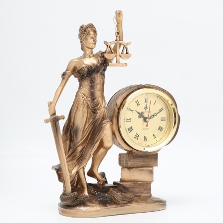 Table hours "Fireplace. Femis", discrete move, dial D-8.5 cm, 22 x 30 cm, aa-1