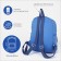 Baby backpack on lightning, 3 outer pockets, blue color